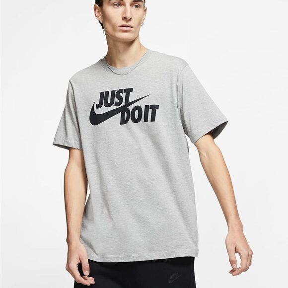 Nike Just Do It Tee Grey S NWT IN PACKAGE - Picture 1 of 7